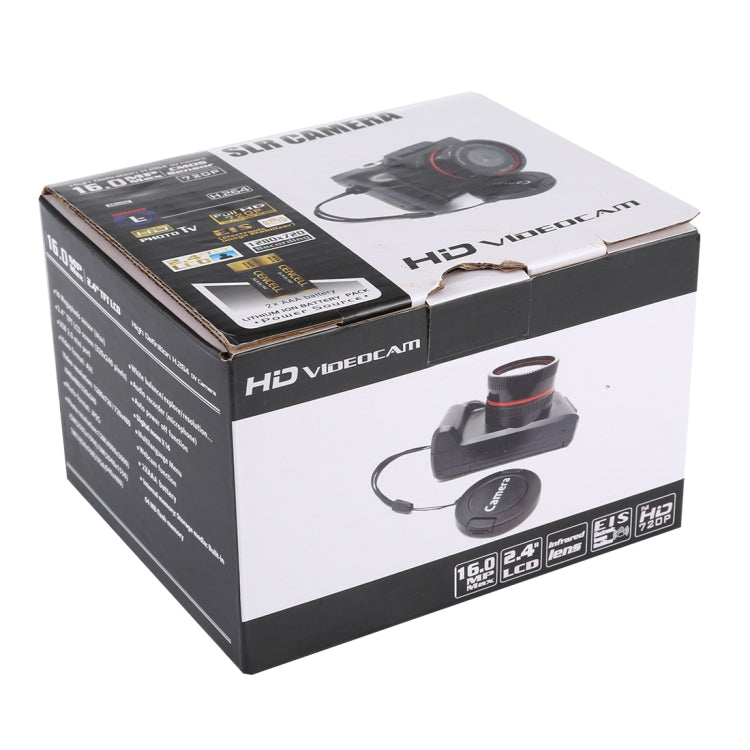 Máy Ảnh Kỹ Thuật Số 1.3 Mega Pixel Màn Hình Lật Ống Kính Thay Thế, Màn Hình LCD 2.4 inch, Quay Full HD 720P, Ống Kính Hồng Ngoại, EIS, Màu Đen, Màu Trắng