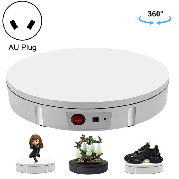 Giá đỡ xoay điện 22cm để trưng bày quay video, Tải trọng: 50kg, Phích cắm AU, 22cm, Phích cắm AU