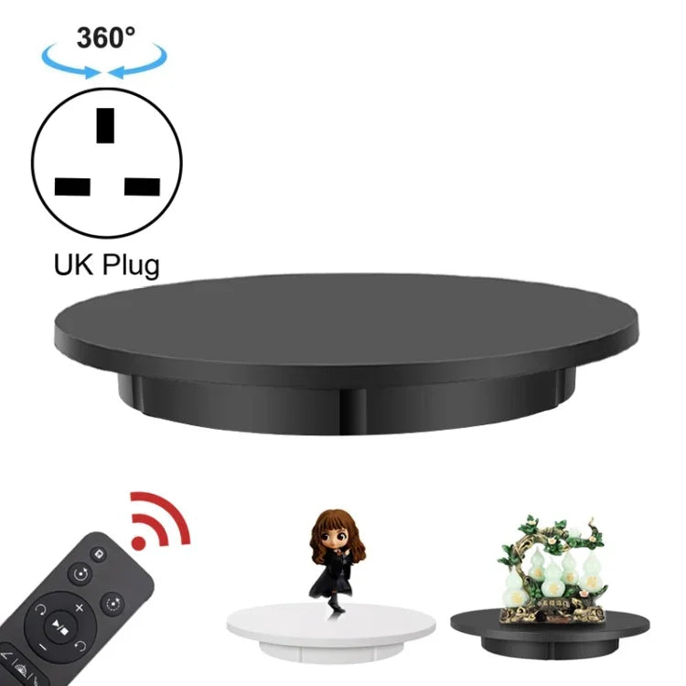 Giá đỡ xoay điện 60cm để trưng bày, Tải trọng: 100kg, Nguồn cắm điện, Phích cắm UK, 60cm, Phích cắm UK
