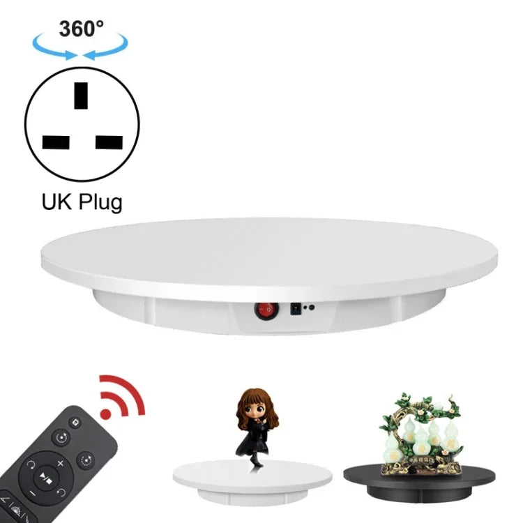 Giá đỡ xoay điện 60cm để trưng bày, Tải trọng: 100kg, Nguồn cắm điện, Phích cắm UK, 60cm, Phích cắm UK