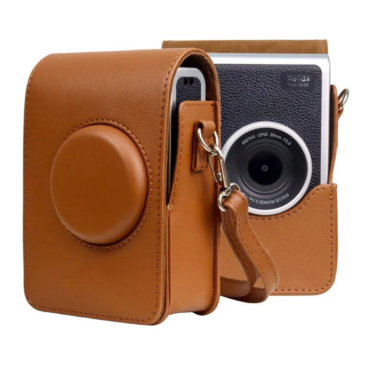 Túi đựng máy ảnh PU da toàn thân đứng có dây đeo cho FUJIFILM instax mini Evo, Dành cho FUJIFILM instax mini Evo kiểu đứng