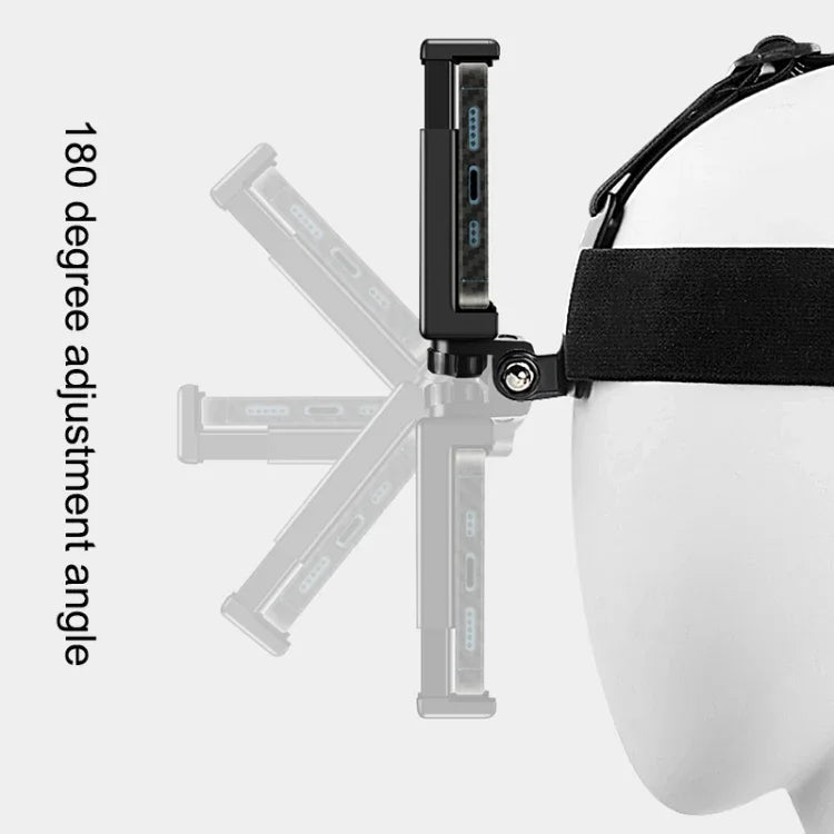 Dây đeo đầu co giãn có kẹp điện thoại & ốc vít & adapter kiểu S cho GoPro HERO10 Black / HERO9 Black /8 /7 /6 /5, Xiaoyi và các máy quay hành động khác, điện thoại thông minh