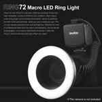 Đèn Flash Macro Vòng Godox Ring72 48 LED với 8 Vòng Chuyển Đổi Kích Thước Khác Nhau, Ring72