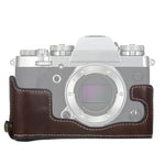 Đế Vỏ Da PU Máy Ảnh Nửa Bộ Ren 1/4 inch cho FUJIFILM X-T3/X-T2, Dành cho FUJIFILM X-T3