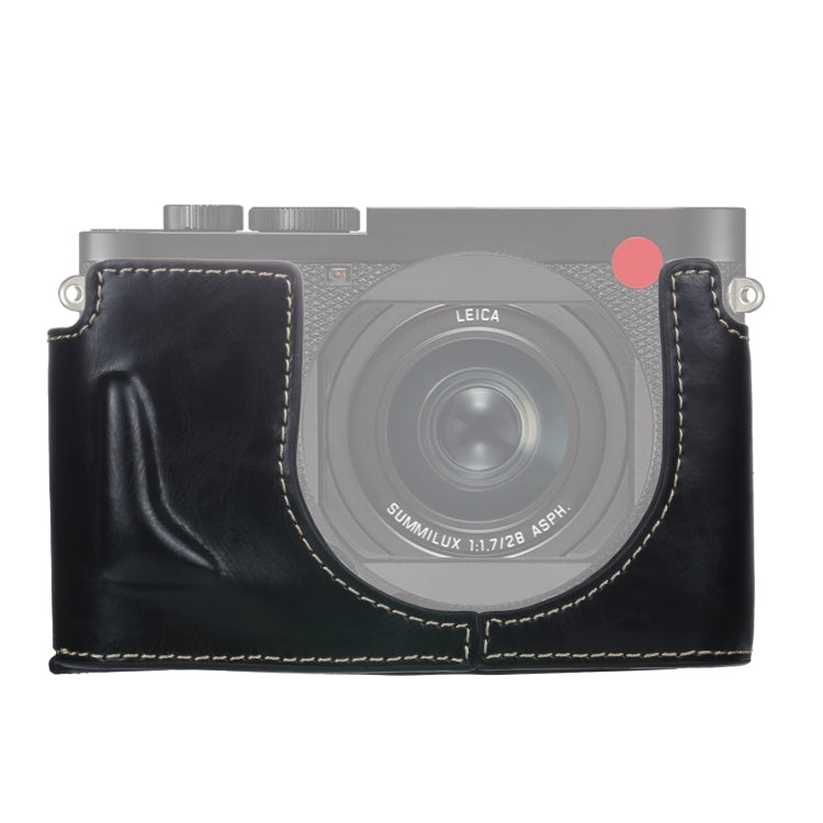 Đế Vỏ Da PU Máy Ảnh Nửa Bộ Ren 1/4 inch cho Leica Q2, Dành cho Leica Q2