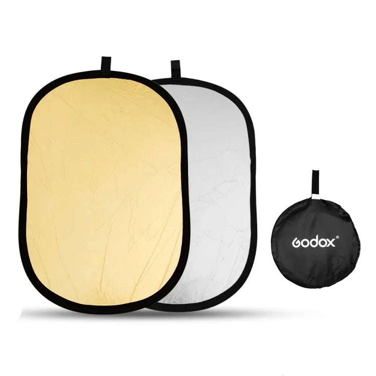 Godox FT01 Bảng Phản Chiếu Gấp Hình Bầu Dục Vàng / Bạc 2 trong 1, Kích Thước: 150 x 200cm, 2 trong 1 150 x 200cm