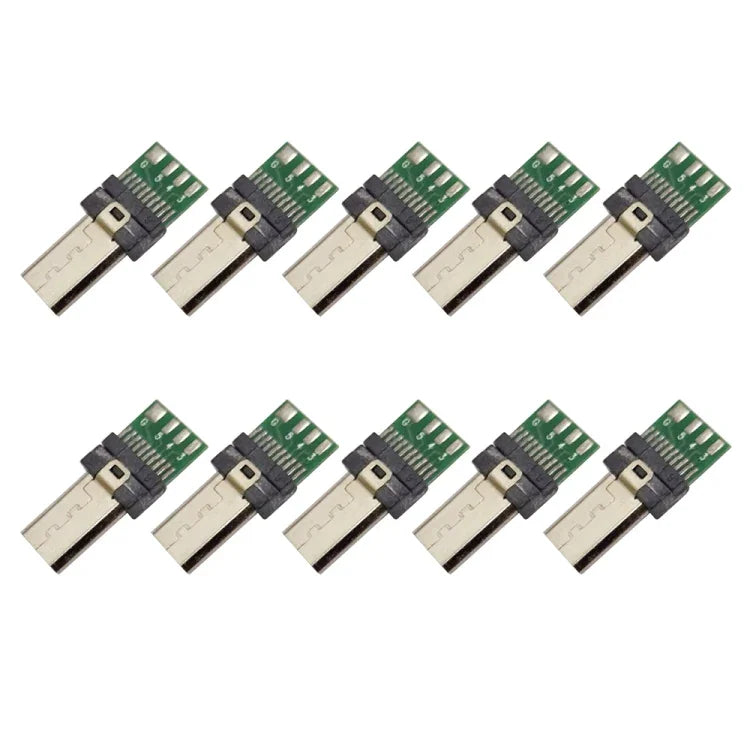 10 Cái Đầu Nối PCB USB 15 Chân Cắm Micro USB Cho Cáp Dữ Liệu Máy Ảnh Sony