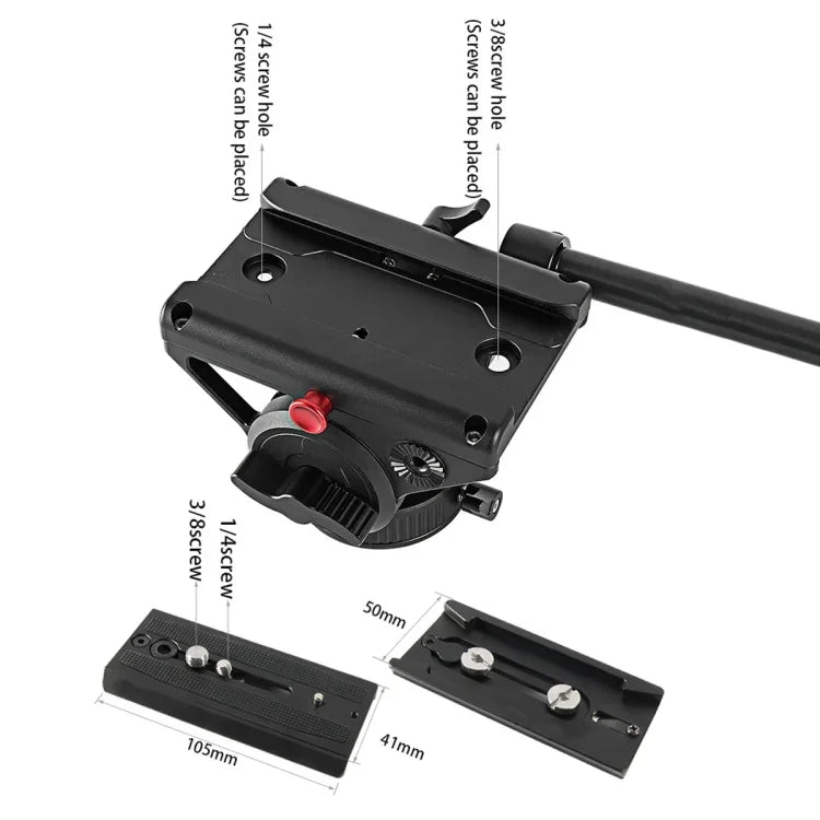 Đầu chân máy hành động kéo trượt chất lỏng panorama 360 độ chịu lực BEXIN VH-105, VH-105