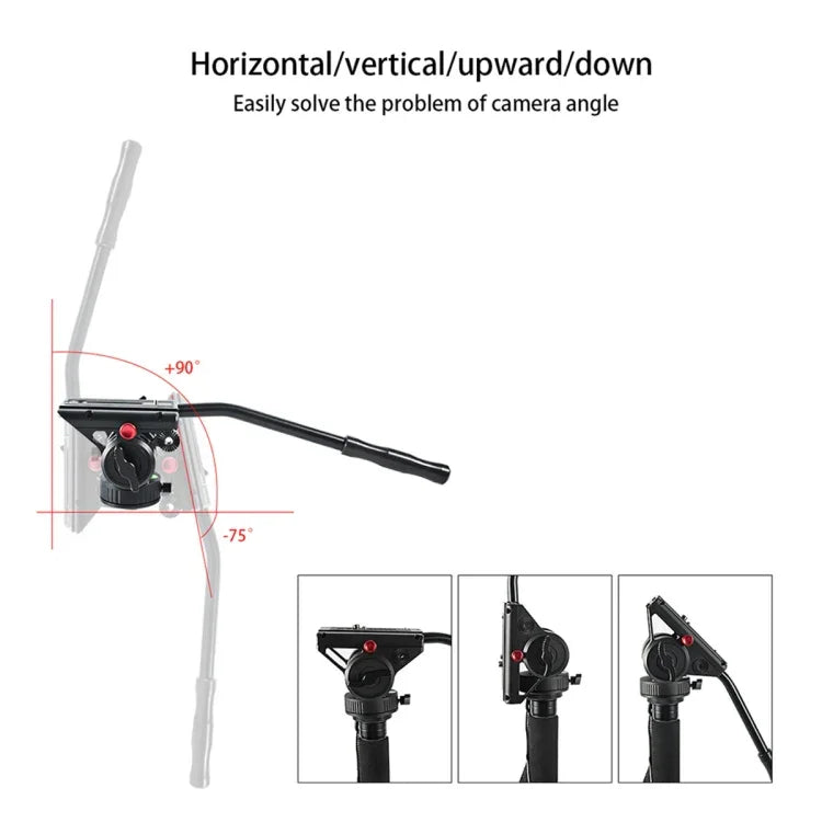 Đầu chân máy hành động kéo trượt chất lỏng panorama 360 độ chịu lực BEXIN VH-105, VH-105