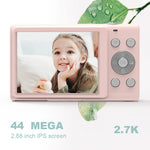 Máy ảnh kỹ thuật số DC402 2.4 inch 44MP zoom 16X 1080P Full HD cho trẻ em, phích cắm US