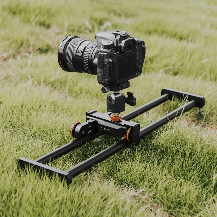 Ray trượt ghép nối hợp kim nhôm 60cm YELANGU L4X-BE YLG1817A + xe kéo bánh xe video 3 bánh cho máy ảnh SLR / máy quay video, ray 60cm L4X-BE + xe kéo