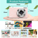 Máy ảnh kỹ thuật số DC402 2.4 inch 44MP 16X Zoom 2.7K Full HD cho trẻ em, phích cắm UK, phích cắm UK