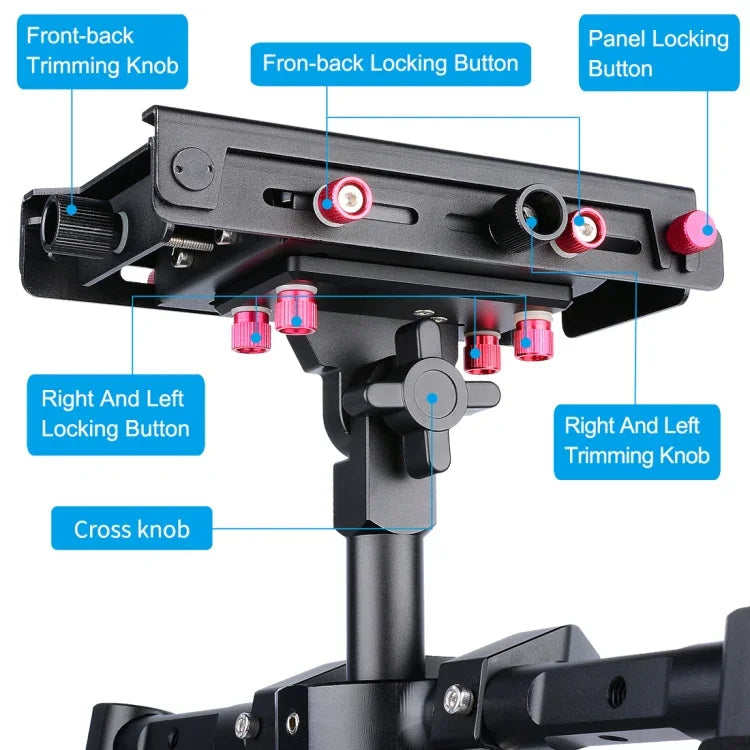 Bộ Giá Đỡ Đa Năng 4 trong 1 YELANGU S300 + Giá Đỡ Vai Cầm Tay Đôi + Gậy Đơn + Bộ Ổn Định cho Máy Ảnh / Máy Ảnh SLR, Chiều Cao Điều Chỉnh: 63cm-170cm, YELANGU S300