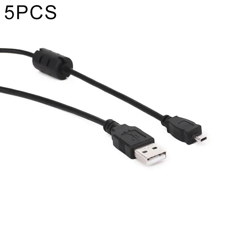 5 Cáp Dữ Liệu Sạc Mini USB 8 Chân 1.5m Sang USB 2.0 Cho Nikon D5100 / D610, Mini USB 8 Chân