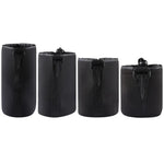 Bộ 4 túi đựng ống kính máy ảnh SLR bằng neoprene kèm móc khóa, Kích thước: 10x22cm, 10x14cm, 10x18cm, 8x10cm, 4 kích thước