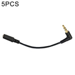 5 Cái Cáp Chuyển Đổi Micro 3.5mm Góc Vuông 13cm Đầu Đực Sang Đầu Cái Cho PC Camera, Góc Vuông 3.5mm