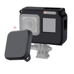 Vỏ bảo vệ silicone chống sốc có khung cho Insta360 One R 4K kèm nắp che ống kính, Vỏ 4K + Nắp ống kính