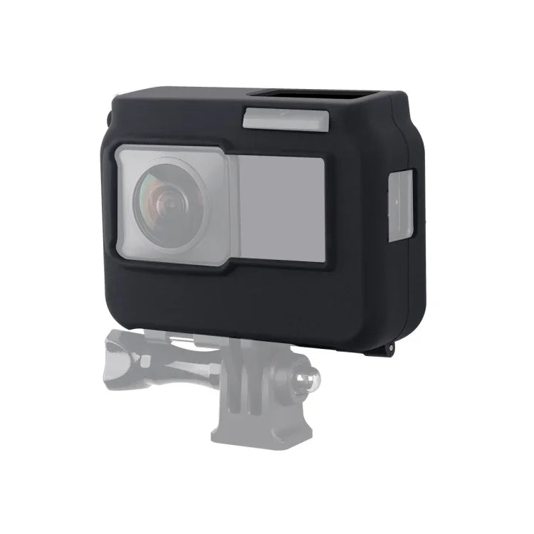 For Insta360 One R Panoramic Camera with Frame Shockproof Silicone Protective Case with Lens Cap Cover, Panoramic  Case + Lens Cap