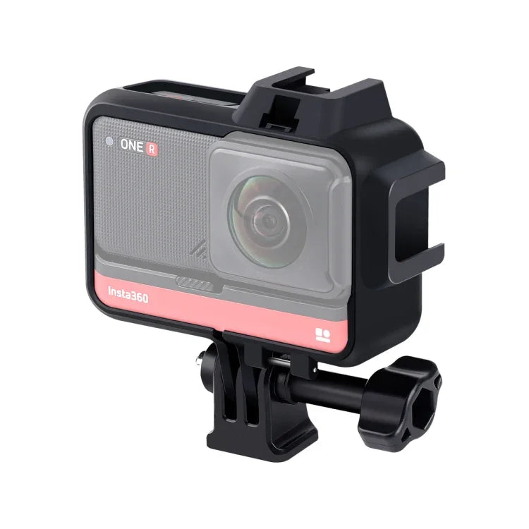 Vỏ bảo vệ khung nhựa kèm đế chân máy & ốc dài & đế giày lạnh cho Insta360 One R, Khung giày lạnh