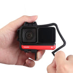 Vỏ bảo vệ khung nhựa kèm đế chân máy & ốc dài & đế giày lạnh cho Insta360 One R, Khung giày lạnh
