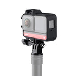 Vỏ bảo vệ khung nhựa kèm đế chân máy & ốc dài & đế giày lạnh cho Insta360 One R, Khung giày lạnh