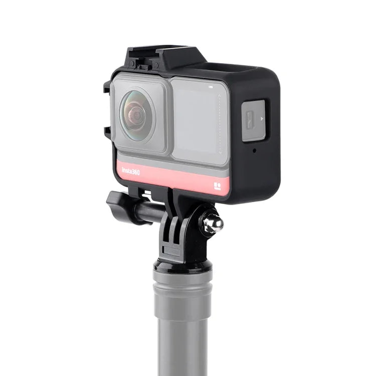 Vỏ bảo vệ khung nhựa kèm đế chân máy & ốc dài & đế giày lạnh cho Insta360 One R, Khung giày lạnh