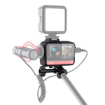 Vỏ bảo vệ khung nhựa kèm đế chân máy & ốc dài & đế giày lạnh cho Insta360 One R, Khung giày lạnh