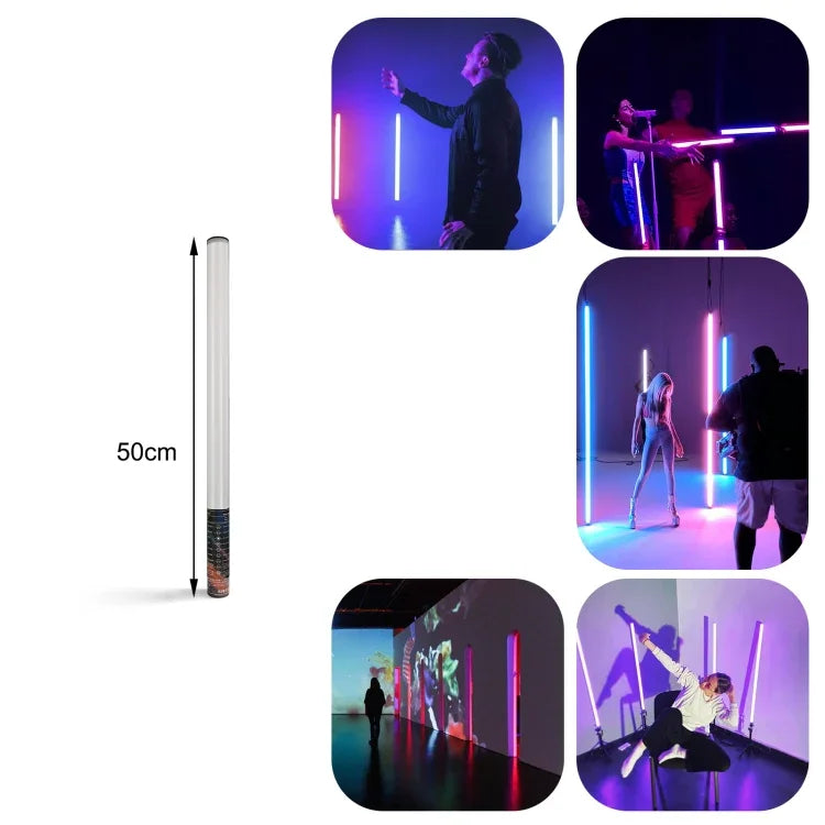 Đèn LED Thanh RGB LUXCeO Mood1 50cm Chiếu Sáng Môi Trường Nhiều Màu Cho Video Ảnh Cầm Tay, Không Có Chân Đỡ, 50cm