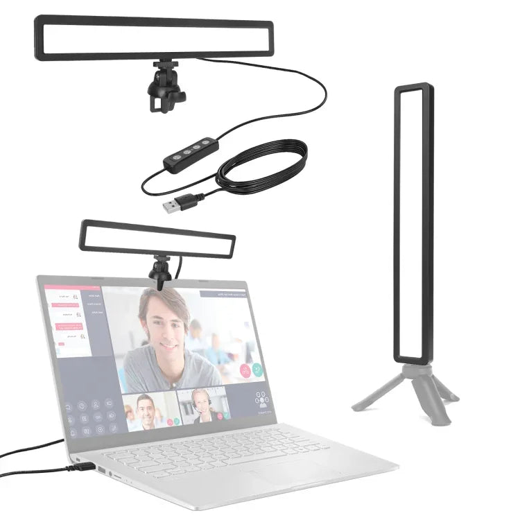 Đèn LED USB LUXCeO WS66 Chiếu Sáng Video Trực Tiếp 2500K-9000K Hai Màu Cho Laptop Hội Nghị, WS66