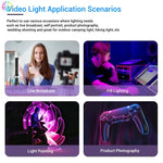 Đèn LED cầm tay LUXCeO P100 RGB cho chụp ảnh và video với điều khiển từ xa & softbox lưới, P100+Softbox lưới