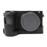Đế nửa ốp máy ảnh bằng da PU ren 1/4 inch cho Sony ILCE-A6500 / A6500, dành cho Sony ILCE-A6500 / A6500