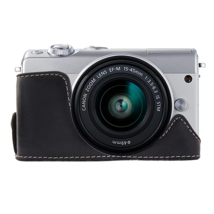 Đế nửa ốp máy ảnh bằng da PU ren 1/4 inch cho Canon EOS M100, dành cho Canon EOS M100