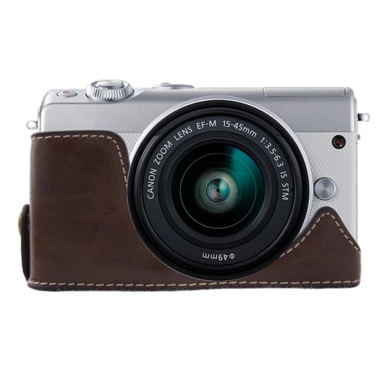 Đế nửa ốp máy ảnh bằng da PU ren 1/4 inch cho Canon EOS M100, dành cho Canon EOS M100