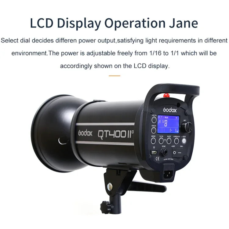 Godox QT400IIM 400Ws Strobe Studio Flash Light, QT400IIM