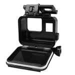 Bộ 2 trong 1 cho GoPro HERO5 gồm nắp lưng màn hình cảm ứng + vỏ bảo vệ chống nước 45m (Không cần tháo ống kính khi lắp) kèm khóa gắn cơ bản & vít dẫn, Không cần tháo ống kính