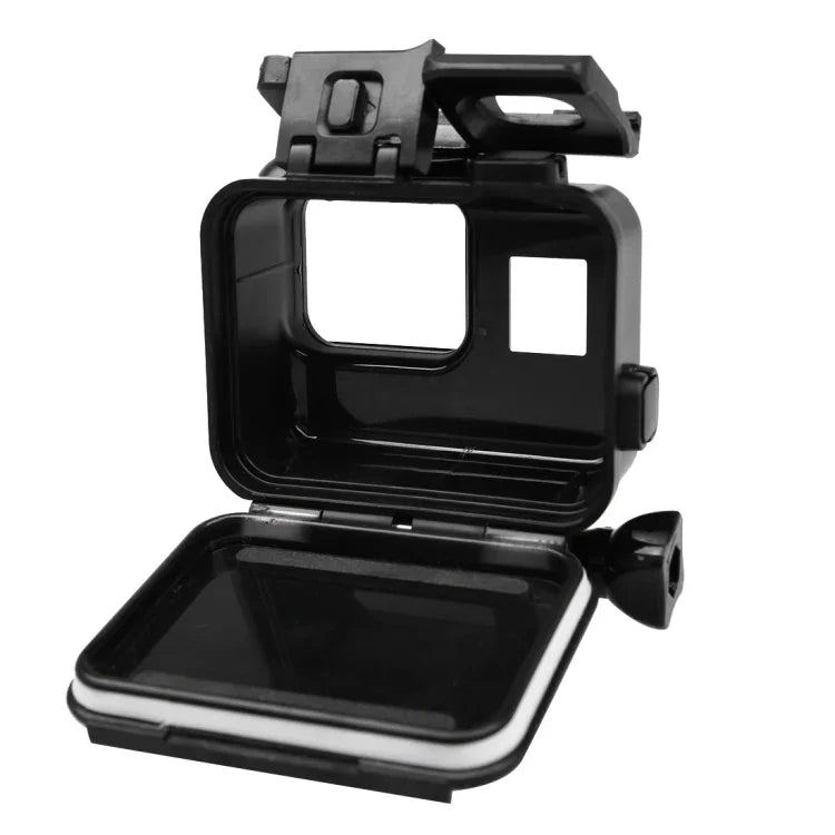 Bộ 2 trong 1 cho GoPro HERO5 gồm nắp lưng màn hình cảm ứng + vỏ bảo vệ chống nước 45m (Không cần tháo ống kính khi lắp) kèm khóa gắn cơ bản & vít dẫn, Không cần tháo ống kính