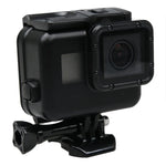 Bộ 2 trong 1 cho GoPro HERO6 /5 gồm nắp lưng màn hình cảm ứng + vỏ bảo vệ chống nước 45m (Cần tháo ống kính khi lắp) kèm khóa gắn cơ bản & vít dẫn, Cần tháo ống kính