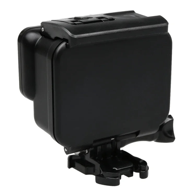 Bộ 2 trong 1 cho GoPro HERO6 /5 gồm nắp lưng màn hình cảm ứng + vỏ bảo vệ chống nước 45m (Cần tháo ống kính khi lắp) kèm khóa gắn cơ bản & vít dẫn, Cần tháo ống kính