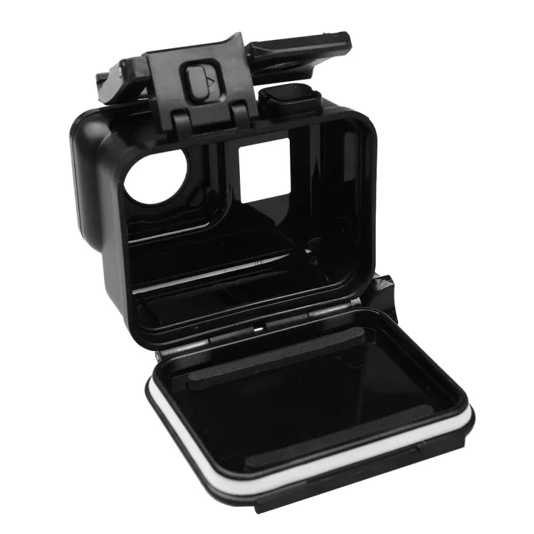 Bộ 2 trong 1 cho GoPro HERO6 /5 gồm nắp lưng màn hình cảm ứng + vỏ bảo vệ chống nước 45m (Cần tháo ống kính khi lắp) kèm khóa gắn cơ bản & vít dẫn, Cần tháo ống kính