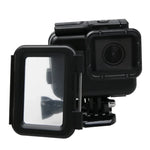 Bộ 2 trong 1 cho GoPro HERO6 /5 gồm nắp lưng màn hình cảm ứng + vỏ bảo vệ chống nước 45m (Cần tháo ống kính khi lắp) kèm khóa gắn cơ bản & vít dẫn, Cần tháo ống kính