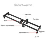 Thanh trượt máy ảnh ghép nối 60cm YELANGU L50E + Xe trượt L5i Dolly