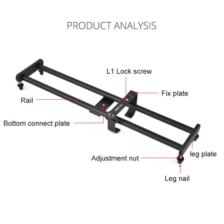 Thanh trượt máy ảnh ghép nối 60cm YELANGU L50E + Xe trượt L5i Dolly
