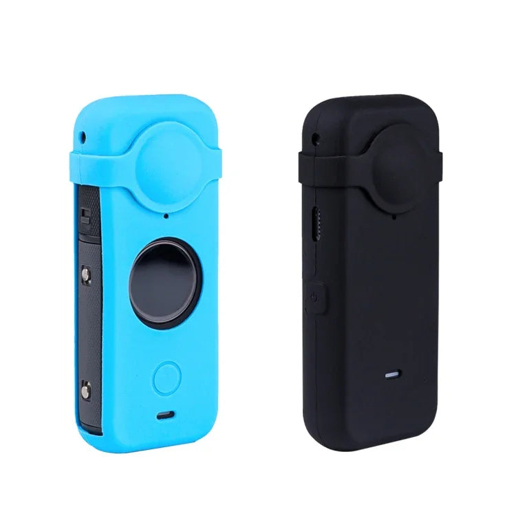 Ốp silicone chống bụi toàn thân kèm nắp ống kính cho Insta360 ONE X2, 2