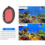 Vỏ tròn JSR lặn 6 trong 1 UV + CPL + 16X Macro + kính lọc màu Đỏ + Vàng + Tím cho GoPro HERO8 Black, 6 trong 1 ống kính