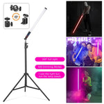 Đèn LED cầm tay LUXCeO Mood1 85cm RGB nhiều màu sắc tạo không khí theo nhịp điệu kèm chân đế, 85cm có chân đế