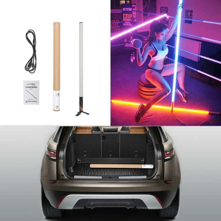 Đèn LED cầm tay LUXCeO Mood1 85cm RGB nhiều màu sắc tạo không khí theo nhịp điệu kèm chân đế, 85cm có chân đế