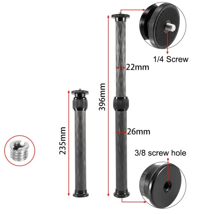 Cột mở rộng chân máy BEXIN P262C 235mm-396mm bằng sợi carbon, P262C