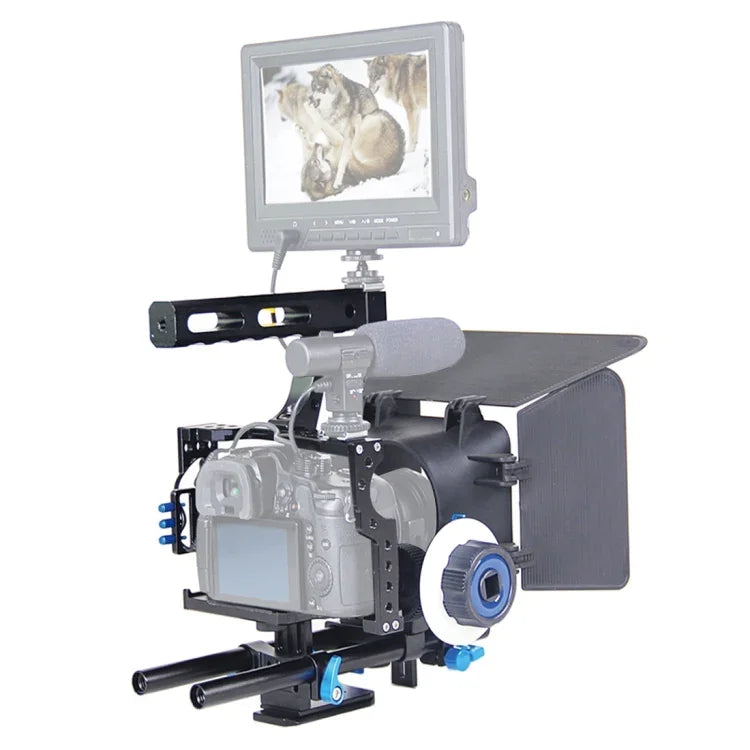 Bộ khung ổn định máy quay video YELANGU YLG1105A với hộp lọc mờ & lấy nét theo dõi cho Panasonic Lumix DMC-GH4 & G7 / Sony A7 & A7S & A7R & A7RII & A7SII, YLG1105A