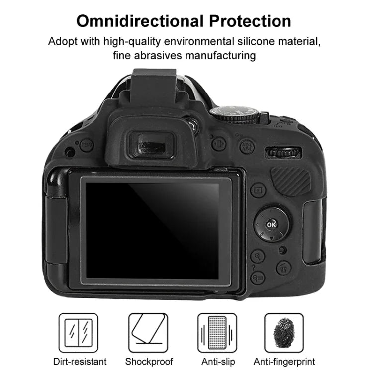 Ốp bảo vệ mềm bằng silicone cho Nikon D5200, Dành cho Nikon D5200