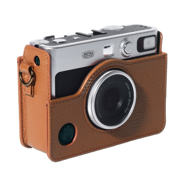 Túi da thật nguyên thân cho máy ảnh FUJIFILM instax mini Evo kèm dây đeo, Dành cho FUJIFILM instax mini Evo